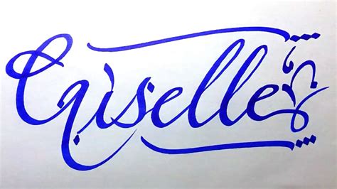 how to write giselle in cursive